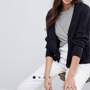 ASOS Boyfriend Fit Chunky Rib Cardigan